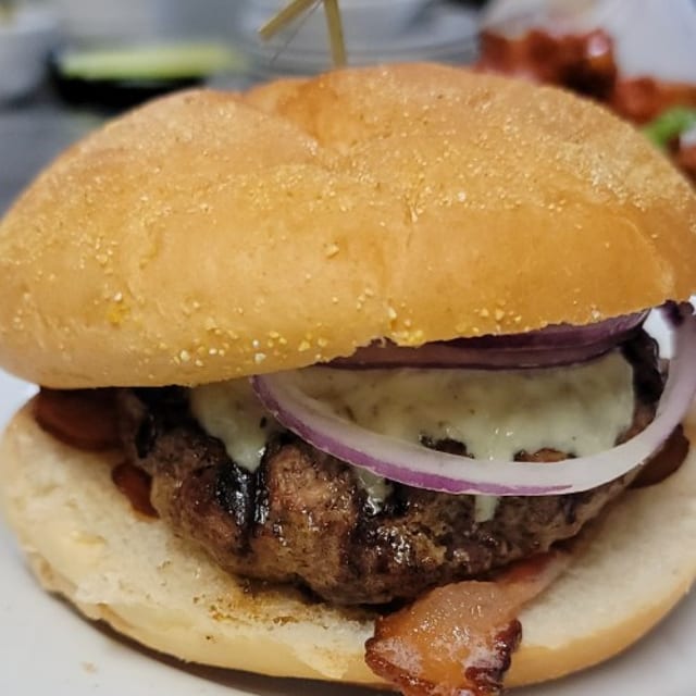 Blue Cheese Steakhouse Burger.