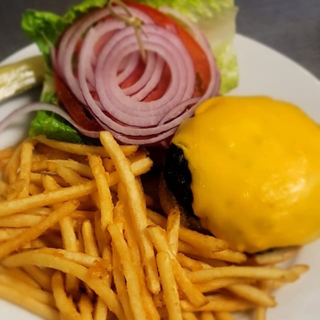 Ales & Eats Burger.