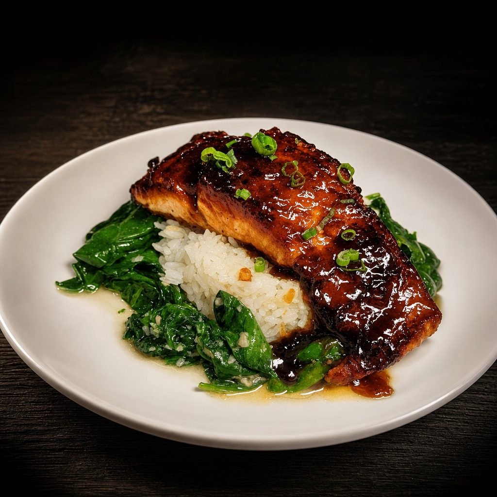 Asian Glazed Salmon.