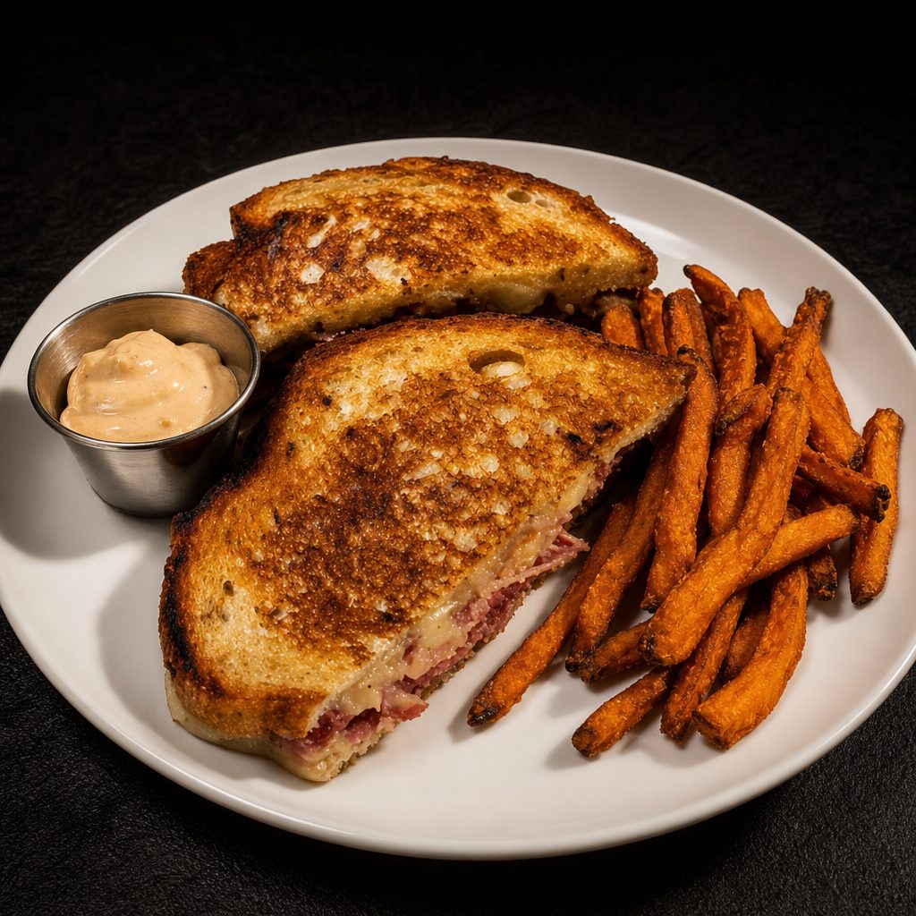 Grilled Reuben.