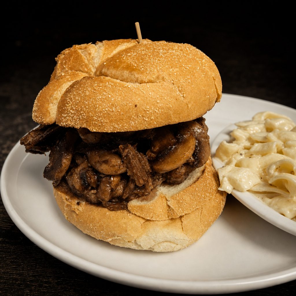 Short Rib Mushroom Burger.