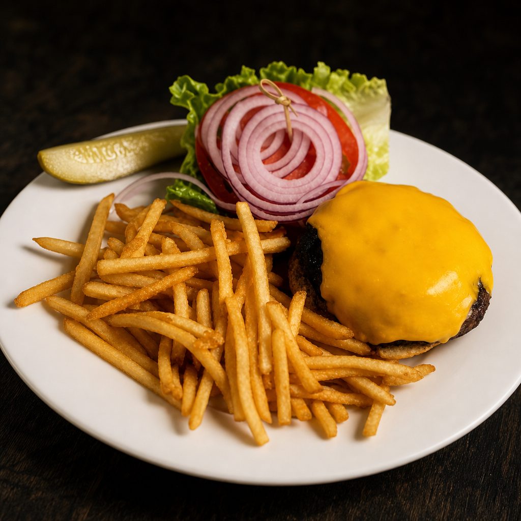 Ales & Eats Burger.