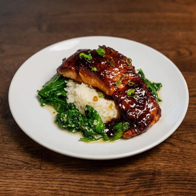 Asian Glazed Salmon.