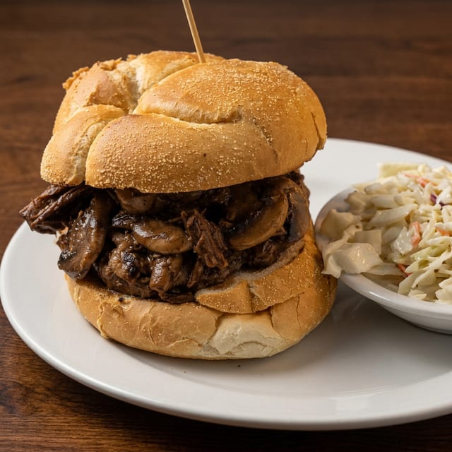 Short Rib Mushroom Burger.