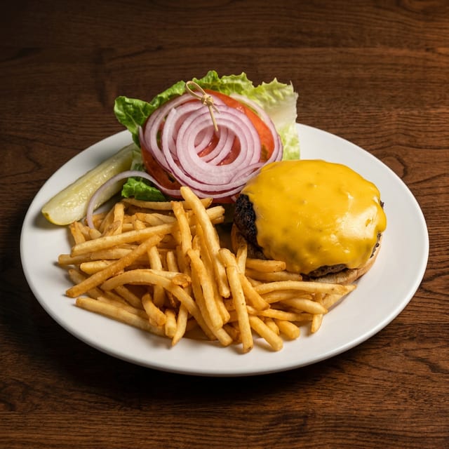 Ales & Eats Burger.